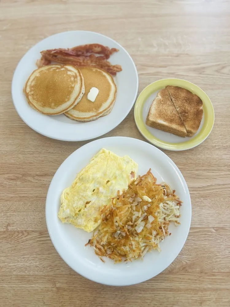 One Pancake One Egg & One Strip of Bacon